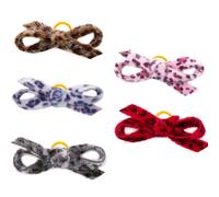 BELOWSYALER 5lots - Corbatas elásticas para el pelo de mascotas extraíbles para perros, cuerda movible para sesiones de fotos o celebraciones
