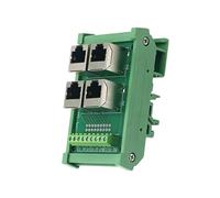 BELOWSYALER Adaptador de puerto Ethernet RJ45 8P8C de 4 vías con montaje vertical para ahorrar espacio, adaptador divisor Ethernet