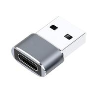 BELOWSYALER Adaptador USB de metal a tipo C, fácil instalación, Plug and Play para accesorios de PC móvil, transferencia rápida de archivos, convertidor USB C macho a hembra de 480 Mbps