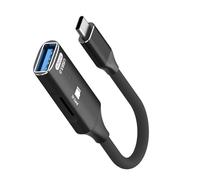 BELOWSYALER Adaptadores USB C de aluminio, puerto integrado y ranura para tarjeta de memoria, convertidor trenzado de nailon para electrónica, múltiples puertos, concentradores USB para teléfono