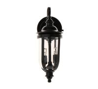 BELOWSYALER Aplique de pared en miniatura negro modelo figura 1/12 casa de muñecas lámpara de pared realista lámpara de jardín para casas de muñecas exhibición de escenas