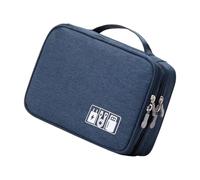 BELOWSYALER Bolsa organizadora de cables impermeable con múltiples compartimentos, contenedor de almacenamiento para artículos de maquillaje, estuche multiusos para accesorios cosméticos