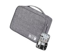 BELOWSYALER Bolsa organizadora de cables impermeable con múltiples compartimentos, contenedor de almacenamiento para artículos de maquillaje, estuche multiusos para accesorios cosméticos