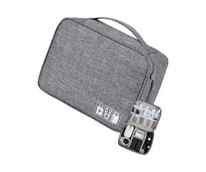 BELOWSYALER Bolsa organizadora de cables impermeable con múltiples compartimentos, contenedor de almacenamiento para artículos de maquillaje, estuche multiusos para accesorios cosméticos