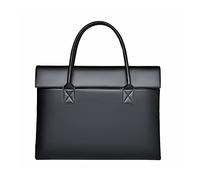 BELOWSYALER Bolsa organizadora de piel sintética para laptop con asas y hebilla, para viajes al aire libre, camping, bolsa organizadora, Black, One Size