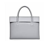 BELOWSYALER Bolsa organizadora de piel sintética para laptop con asas y hebilla, para viajes al aire libre, camping, bolsa organizadora, Gray, One Size