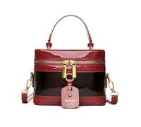 BELOWSYALER Bolso bandolera de piel sintética convertible para mujer, con forma de caja, espacioso para actividades diarias, viajes, bolsa de hombro, Red, One Size