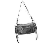BELOWSYALER Bolso bandolera grande Hobos con múltiples bolsillos, bolsos de mano de piel sintética, bolsos de hombro de moda para mujeres y niñas, bolso cruzado de viaje para mujeres, Gray, One Size