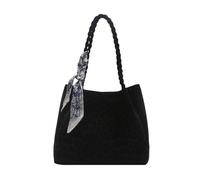 BELOWSYALER Bolsos toted de leopardo para mujer, bolso de mano con asa superior, bolso de hombro para mujer, bolso de hombro con bufandas, decoración para mujer, Black, One Size
