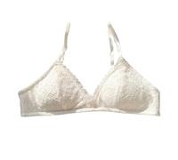 BELOWSYALER Bralette triangular suave y ligero, cuello en V profundo, sin varillas, para mujer, cómodo brasier push-up acolchado
