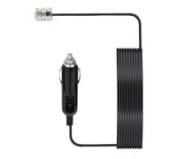BELOWSYALER Cable adaptador de corriente de 2 m y 12 V para detector de coche, construcción ABS con luz LED y conexión segura, cable de instalación rápida