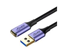 BELOWSYALER Cable convertidor de aleación de aluminio USB 3.0 macho a hembra de 10 Gbps de sincronización rápida para electrónica y computadora, cable de transferencia rápida de datos