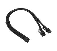 BELOWSYALER Cable de enrutamiento de alimentación GPU, adaptador PCIe trenzado de 16 pines a dos 8 pines con peines de cable para actualizaciones y reparaciones de escritorio