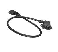 BELOWSYALER Cable de extensión de 90 grados C13 hembra a C14 macho con adaptador de agujero de tornillo, cable de extensión IEC320 C14 a C13 para equipos industriales, centro de datos, cable de