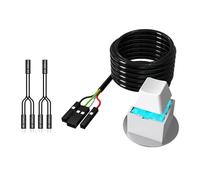 BELOWSYALER Cable de extensión de botón de encendido para computadora, construcción de ABS, instalación rápida para la mayoría de placas base, interruptores de alimentación externos ABS