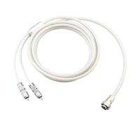 BELOWSYALER Cable de sonido DIN macho a 2RCA de 4 pines con cable de extensión de blindaje chapado en plata para equipo de estudio transparente sonido de cine en casa