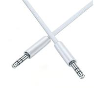 BELOWSYALER Cable de sonido flexible de 3,5 mm macho a macho, cable adaptador de 3 secciones con blindaje trenzado para teléfonos y portátiles, cable de extensión de auriculares