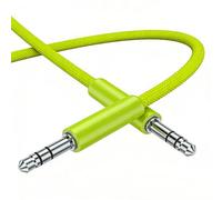 BELOWSYALER Cable de sonido flexible de 3,5 mm macho a macho, cable adaptador de 3 secciones con blindaje trenzado para teléfonos y portátiles, cable de extensión de auriculares
