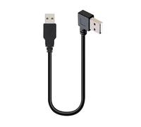 BELOWSYALER Cable de transferencia de datos compacto USB macho a macho de 90 grados, extensión de 25 cm para conexión eficiente de dispositivos y corto