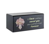 BELOWSYALER Caja de cenizas para gatos, caja de cremación funeraria para mascotas, con palabras conmemorativas, urnas de madera, recuerdo funerario para mascotas