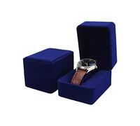 BELOWSYALER Caja de reloj de pulsera de terciopelo hecha a mano, caja corta de felpa con soporte de terciopelo para reloj de pulsera, anillos, expositores, organizador de relojes para hombres y
