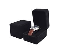 BELOWSYALER Caja de reloj de pulsera de terciopelo hecha a mano, caja corta de felpa con soporte de terciopelo para reloj de pulsera, anillos, expositores, organizador de relojes para hombres y