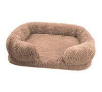 BELOWSYALER Cama para mascotas con cojín desmontable, suave y peludo, antideslizante, canasta para perros, sofá desmontable para invierno