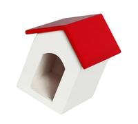 BELOWSYALER Casa de perro en miniatura a escala 1/12, casa de madera para mascotas, casa de refugio realista para casas de muñecas, muebles, decoración de jardín