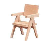 BELOWSYALER Casas de muñecas en miniatura de madera, silla / mesa escala 1/12 sin pintar, muebles para escena y exhibición de modelos, paisaje