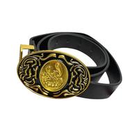 BELOWSYALER Cinturón retro con detalle de ojo de cerradura para mujeres y hombres, banda de piel sintética con cierre de aleación, 3 tipos disponibles, elegante decoración de cintura, Sección B, Talla