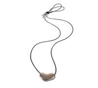 BELOWSYALER Collar de cuerda con colgante de remolinos de moda con cuerda de cuero personalizable para trajes elegantes, fiestas y uso casual, elegante collar de amor