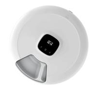 BELOWSYALER Comederos automáticos para gatos, dispensador de alimentos, porciones de comida personalizables, estación de alimentación de 6 ranuras para aperitivos y golosinas, comederos temporizados