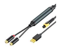 BELOWSYALER Conexión de fibra a dos cables adaptadores Phono para conectar la pantalla a altavoces externos o auriculares. Buen cable visual