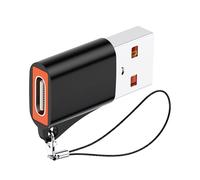 BELOWSYALER Convertidor compacto USB 3.0 a USB C integrado en cordón antipérdida para conectividad instantánea sin enchufes de controlador y adaptador USB C de metal con cordón