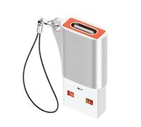 BELOWSYALER Convertidor compacto USB 3.0 a USB C integrado en cordón antipérdida para conectividad instantánea sin enchufes de controlador y adaptador USB C de metal con cordón