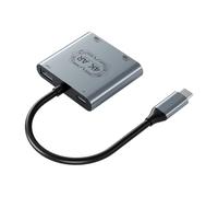 BELOWSYALER Convertidor tipo C para gafas PD100W Potencia 4K 60HZ Transmisión de aluminio Adaptador para dispositivos de juegos AR Gafas tipo C Hub