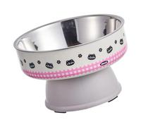 BELOWSYALER Cuenco elevado ajustable para perros con soporte, platos para la mayoría de perros, plato de comida resistente, de acero inoxidable, para gatos y perros