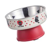 BELOWSYALER Cuenco elevado ajustable para perros con soporte, platos para la mayoría de perros, plato de comida resistente, de acero inoxidable, para gatos y perros