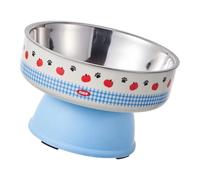BELOWSYALER Cuenco elevado ajustable para perros con soporte, platos para la mayoría de perros, plato de comida resistente, de acero inoxidable, para gatos y perros