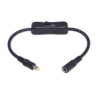 BELOWSYALER DC5525/5521 - Cable adaptador macho a hembra, interruptor de encendido y apagado, para máquina de asistencia, cámara de seguridad CCTV, 5,5 mm x 2,5 mm, 5,5 mm x 2,1 mm, cable de