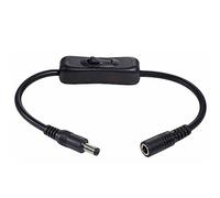 BELOWSYALER DC5525/5521 - Cable adaptador macho a hembra, interruptor de encendido y apagado, para máquina de asistencia, cámara de seguridad CCTV, 5,5 mm x 2,5 mm, 5,5 mm x 2,1 mm, cable de