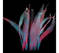 BELOWSYALER Decoración de acuario, simulación de plantas, hierba de silicona, algas artificiales realistas que se mueven con agua, adorno para peceras, decoración realista de algas marinas de silicona