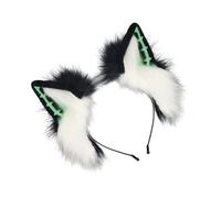 BELOWSYALER Diadema de felpa peluda con orejas de anime, para eventos de anime, juego de roles, decoración punk, para mujeres, adolescentes, fiestas