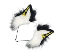 BELOWSYALER Diadema de felpa peluda con orejas de anime, para eventos de anime, juego de roles, decoración punk, para mujeres, adolescentes, fiestas