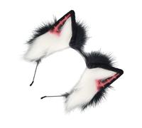 BELOWSYALER Diadema de felpa peluda con orejas de anime, para eventos de anime, juego de roles, decoración punk, para mujeres, adolescentes, fiestas