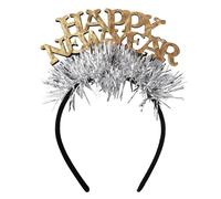 BELOWSYALER Diadema de oropel de Año Nuevo, diseño de estrella brillante, accesorios de fiesta de Navidad, accesorios para el cabello para mujeres y niñas