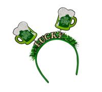 BELOWSYALER Diadema para el pelo con temática irlandesa para celebraciones del día de San Patricio, cómoda y ligera, accesorio para la cabeza de fiesta