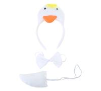 BELOWSYALER Diademas de gansos con cola de animal, diadema de dibujos animados para escenario, disfraz para niños, disfraz de cosplay de animales