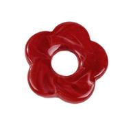 BELOWSYALER Dije floral de cinco pétalos huecos, joyería de un solo agujero, dijes de flores, colgantes de resina, accesorios duraderos, talla única, como se describe, como se describe