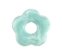BELOWSYALER Dije floral de cinco pétalos huecos, joyería de un solo agujero, dijes de flores, colgantes de resina, accesorios duraderos, talla única, como se describe, como se describe